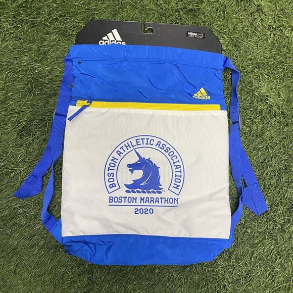 NWT 2020 Boston Marathon Bag Backpack Adidas BBA Amplifier Sackpack Run Race‎ - Picture 1 of 7